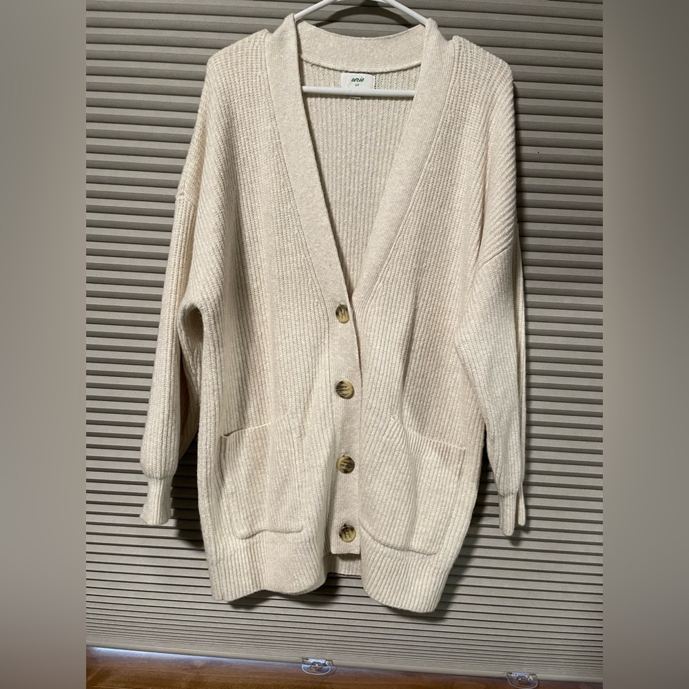 Aerie cream button up cardigan